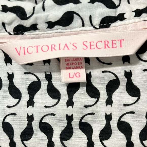 Victoria’s Secret Cat Print Long Sleeve Pajama Top - Large - Picture 3 of 7